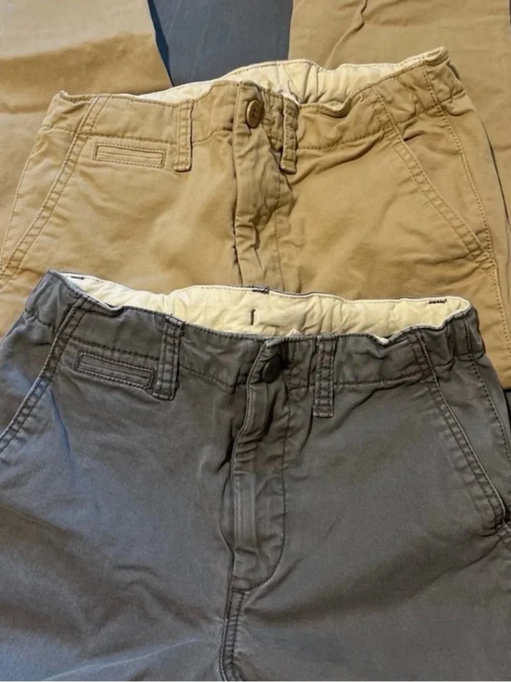 Gap Kids Pants Set Flat-Front Chino Boys 14 SLIM Navy & Khaki School Uniform EUC